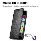 Peňaženkové kožené puzdro Blooming Mandala na Motorola Edge 20 - Čierna