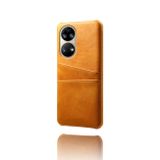 Kožený kryt CARD na Huawei P50 - Oranžová