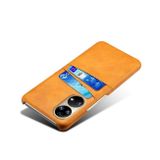 Kožený kryt CARD na Huawei P50 - Oranžová