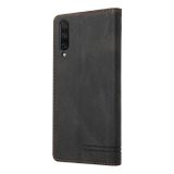 Peňaženkové kožené puzdro BRUSH na Xiaomi Mi 9 Lite – Čierna