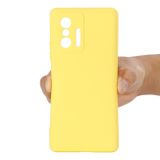 Gumený kryt LIQUID na Xiaomi Mi 11T / 11T Pro - Žltá