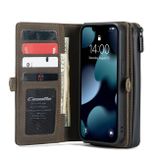 Multifunkčné peňaženkové puzdro CaseMe na iPhone 13 Pro - Hnedá