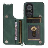 Kožený kryt MANDALA na Huawei P50 - Zelená