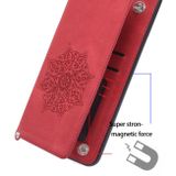 Kožený kryt MANDALA na Xiaomi Redmi Note 10 5G - Červená