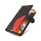 Peňaženkové kožené puzdro DUAL-COLOR na Xiaomi Mi 11T / 11T Pro – Čierna