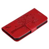 Peňaženkové kožené puzdro TREE &amp; CAT na Xiaomi Mi 11T / 11T Pro – Červená