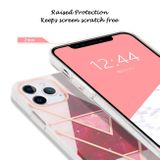 Gumený kryt MARBLE na iPhone 13 - Stitching Pink Gray