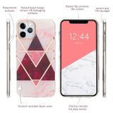 Gumený kryt MARBLE na iPhone 13 Pro Max - Stitching Pink Gray