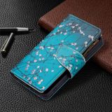 Peňaženkové kožené puzdro DRAWING na Samsung Galaxy S22 5G - Plum Blossom