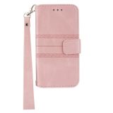 Peňaženkové kožené puzdro STRIPED na Samsung Galaxy A03 – Ružová