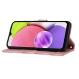 Peňaženkové kožené puzdro STRIPED na Samsung Galaxy A03 – Ružová