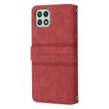 Peňaženkové kožené puzdro STRIPED na Samsung Galaxy A03 – Červená
