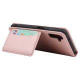 Peňaženkové kožené puzdro LIQUID na Samsung Galaxy A04s – Ružovozlatá