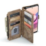 Multifunkčné peňaženkové puzdro CaseMe Flip na Xiaomi Redmi Note 10/10S - Hnedá