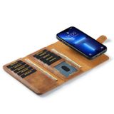 Multifunkčné peňaženkové puzdro DG.MING na iPhone 13 Pro Max - Hnedá