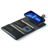 Multifunkčné peňaženkové puzdro DG.MING na iPhone 13 - Čierna