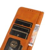 Peňaženkové kožené puzdro KHAZNEH Dual-color na Motorola Moto E20 / E30 / E40 - Modrá
