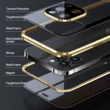 Magnetic Metal puzdro na iPhone 13 - Modrá