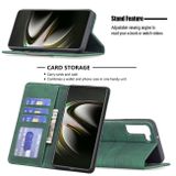 Peňaženkové kožené puzdro MAGNETIC na Samsung Galaxy S22 5G - Zelená