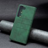 Peňaženkové kožené puzdro MAGNETIC na Samsung Galaxy S22 5G - Zelená