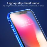 Magnetic Metal puzdro na iPhone X / XS - Červená