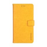 Peňaženkové kožené puzdro IDEWEI na Oppo A54 / A54s - Žltá