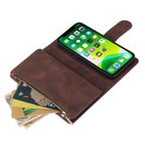 Multifunkčné peňaženkové puzdro na iPhone 13 - Coffee