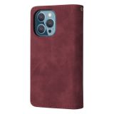 Multifunkčné peňaženkové puzdro na iPhone 13 Pro - Wine Red