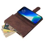 Multifunkčné peňaženkové puzdro na iPhone 13 Pro - Coffee