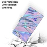 Peňaženkové kožené puzdro DRAWING na Samsung Galaxy S22 5G - Fluorescent Water Pattern