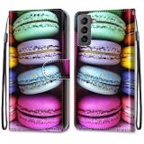 Peňaženkové kožené puzdro DRAWING na Samsung Galaxy S22 5G - Colorful Layer Cake