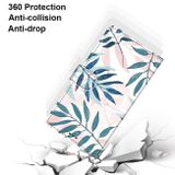 Peňaženkové kožené puzdro DRAWING na Samsung Galaxy S22 Plus 5G - Pink Green Needles