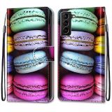 Peňaženkové kožené puzdro DRAWING na Samsung Galaxy S22 Plus 5G - Colorful Layer Cake