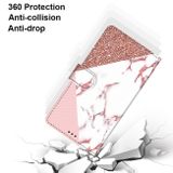 Peňaženkové kožené puzdro DRAWING na Samsung Galaxy S22 Ultra 5G - Stitching Pink Stone Pattern