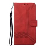 Peňaženkové kožené puzdro Cubic na Motorola Edge 20 Lite - Červená