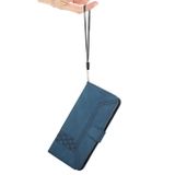 Peňaženkové kožené puzdro Cubic na Motorola Edge 20 Pro - Modrá