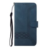 Peňaženkové kožené puzdro CUBIC na iPhone 13 Mini - Modrá