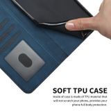 Peňaženkové kožené puzdro CUBIC na iPhone 13 Mini - Modrá
