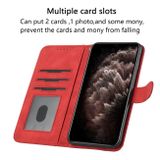 Peňaženkové kožené puzdro CUBIC na iPhone 13 Mini - Červená