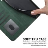 Peňaženkové kožené puzdro CUBIC na iPhone 13 - Zelená