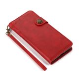 Peňaženkové kožené puzdro COWHIDE na Samsung Galaxy A03 – Červená