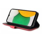 Peňaženkové kožené puzdro COLOR FLIP na Samsung Galaxy A03 – Červená