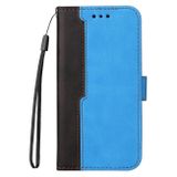 Peňaženkové kožené puzdro COLOR FLIP na Samsung Galaxy A03 – Modrá