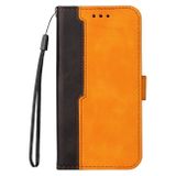 Peňaženkové kožené puzdro COLOR FLIP na Samsung Galaxy A03 – Oranžová