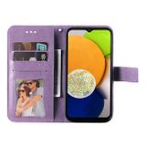 Peňaženkové kožené puzdro 7-PETAL na Samsung Galaxy A03 – Svetlofialová
