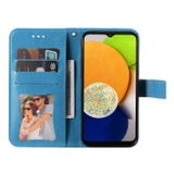 Peňaženkové kožené puzdro 7-PETAL na Samsung Galaxy A03 – Modrá