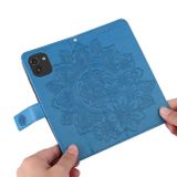 Peňaženkové kožené puzdro 7-PETAL na Samsung Galaxy A03 – Modrá