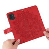 Peňaženkové kožené puzdro 7-PETAL na Samsung Galaxy A03 – Červená