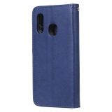 Peňaženkové puzdro na Samsung Galaxy A20e - Solid Color Horizontal -modrá