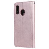 Peňaženkové kožené puzdro na Samsung Galaxy A40 - Ružovozlatý